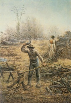 ブシュロン プレパラント デ ファゴ バルビゾン 自然主義 リアリズム 農民 ジャン フランソワ ミレー Oil Paintings